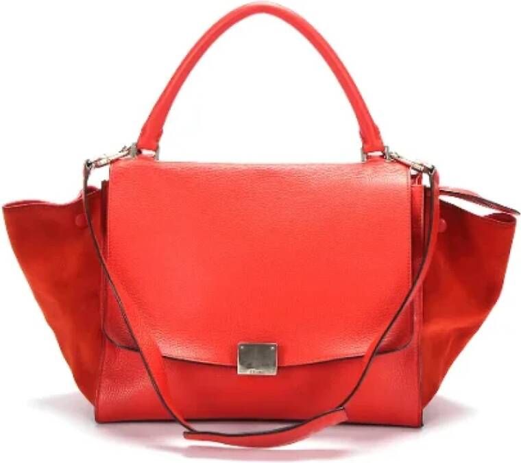 Celine Vintage Pre-owned Leather celine-bags Rood Dames