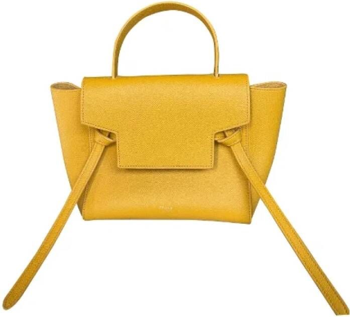 Celine Vintage Pre-owned Leather celine-bags Yellow Dames