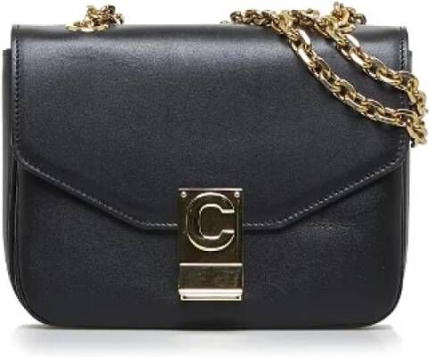 Celine Vintage Pre-owned Leather celine-bags Zwart Dames