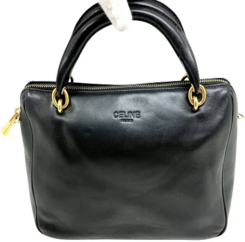 Celine Vintage Pre-owned Leather celine-bags Zwart Dames