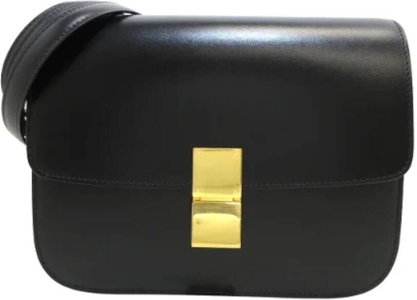 Celine Vintage Pre-owned Leather celine-bags Zwart Dames