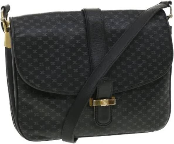 Celine Vintage Pre-owned Leather celine-bags Zwart Dames