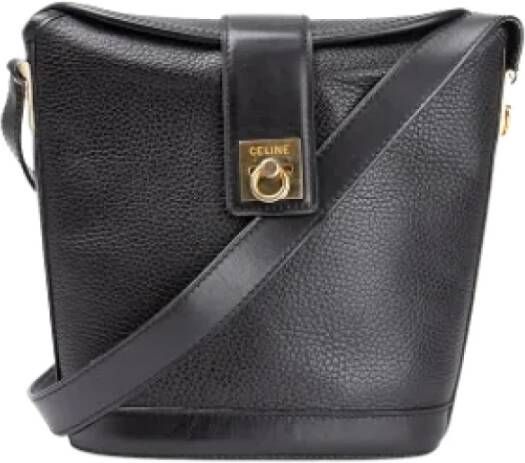 Celine Vintage Pre-owned Leather celine-bags Zwart Dames