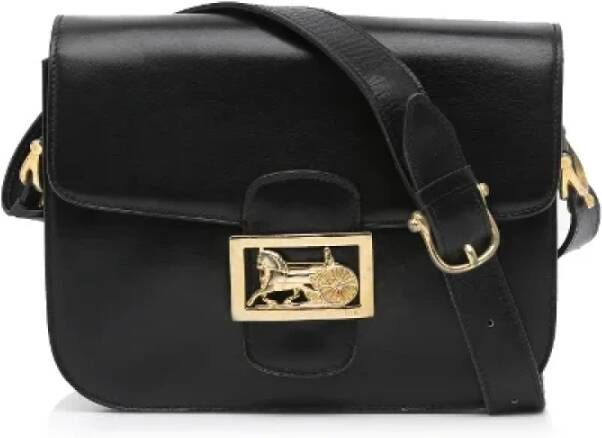 Celine Vintage Pre-owned Leather celine-bags Zwart Dames