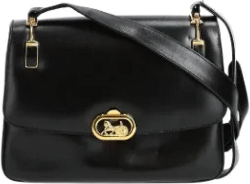 Celine Vintage Pre-owned Leather celine-bags Zwart Dames