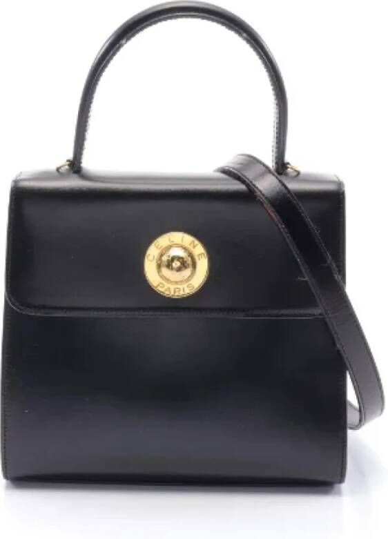 Celine Vintage Pre-owned Leather celine-bags Zwart Dames