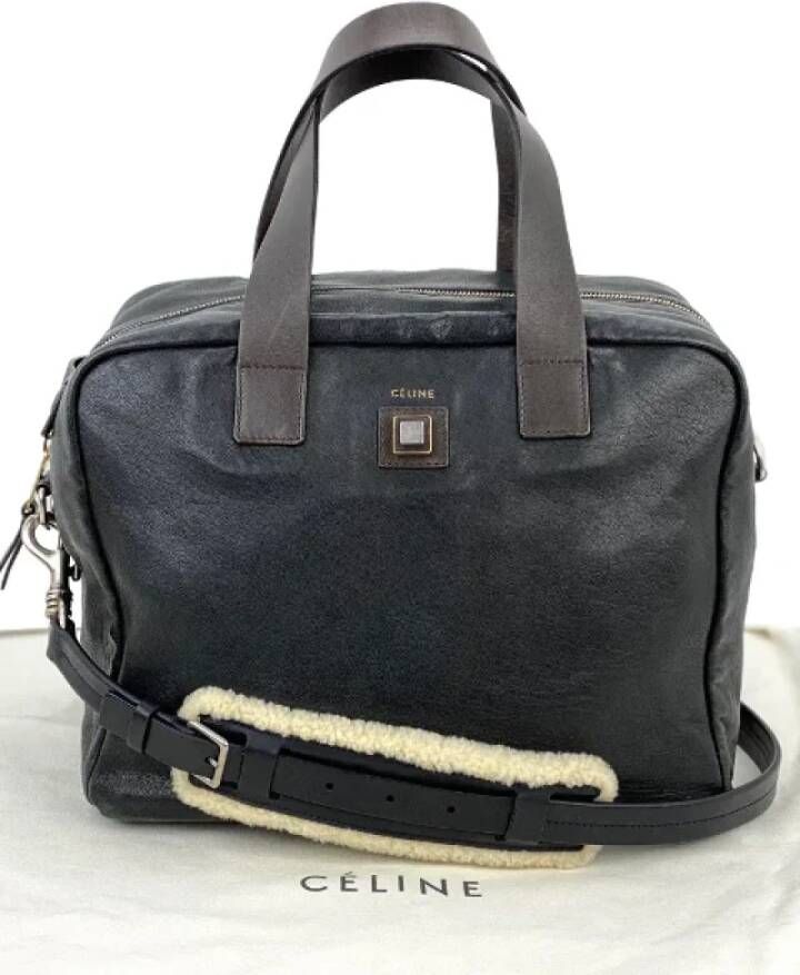 Celine Vintage Pre-owned Leather celine-bags Zwart Dames