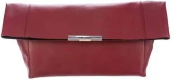 Celine Vintage Pre-owned Leather clutches Bruin Dames