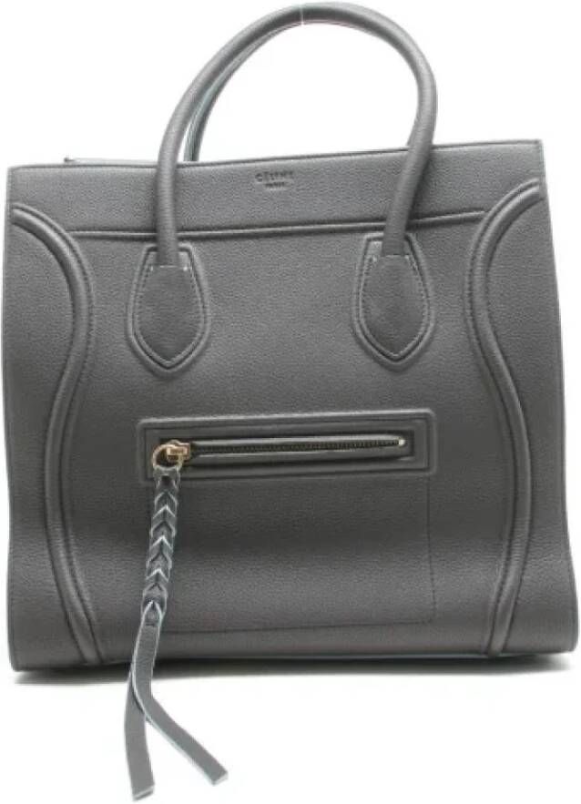 Celine Vintage Pre-owned Leather handbags Bruin Dames