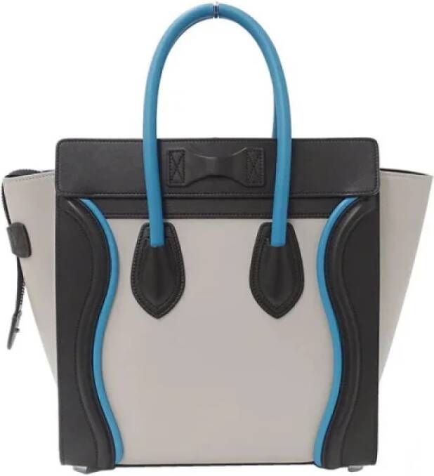 Celine Vintage Pre-owned Leather handbags Grijs Dames