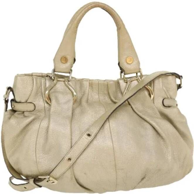 Celine Vintage Pre-owned Leather handbags Grijs Dames
