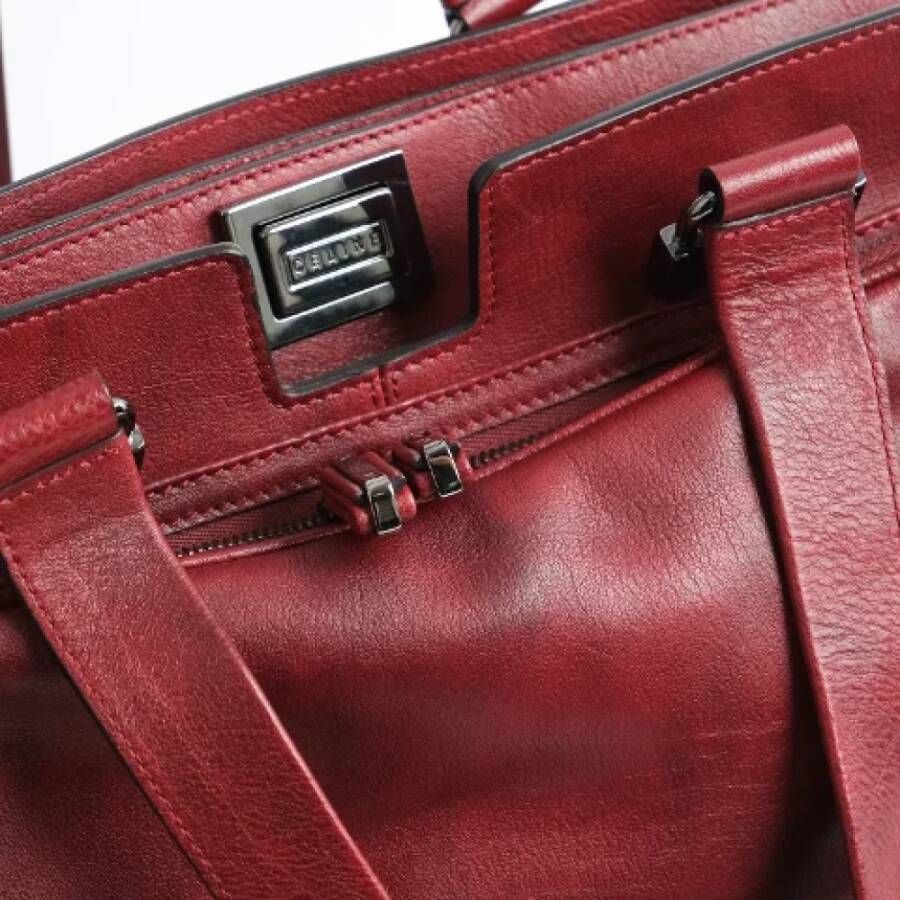 Celine Vintage Pre-owned Leather handbags Rood Dames