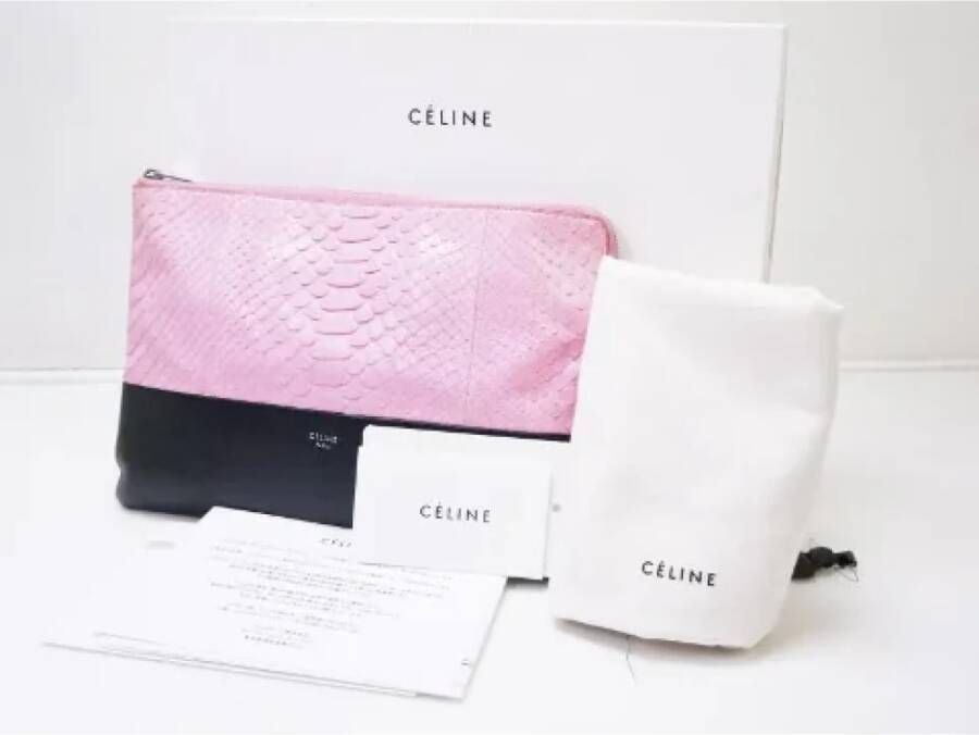 Celine Vintage Pre-owned Leather pouches Roze Dames