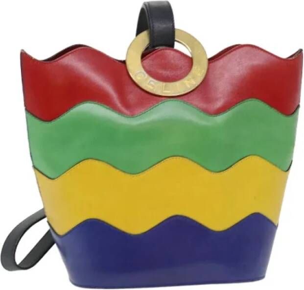 Celine Vintage Pre-owned Leather shoulder-bags Meerkleurig Dames