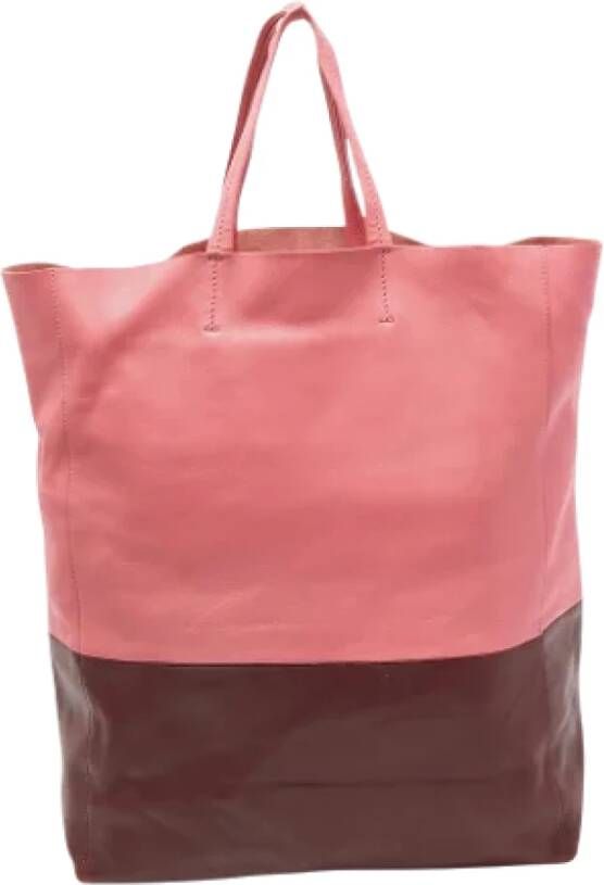 Celine Vintage Pre-owned Leather totes Roze Dames