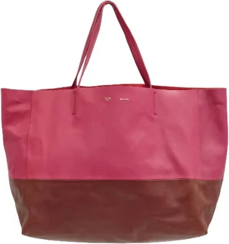 Celine Vintage Pre-owned Leather totes Roze Dames