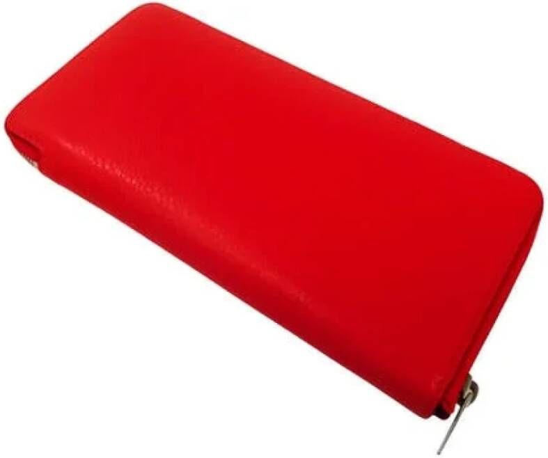 Celine Vintage Pre-owned Leather wallets Rood Dames