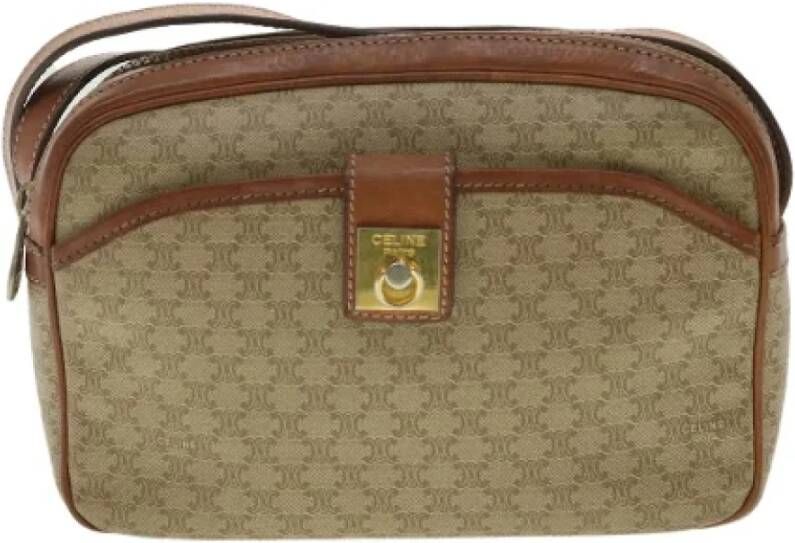 Celine Vintage Pre-owned Nylon celine-bags Beige Dames