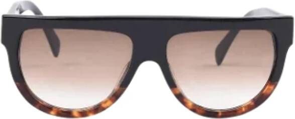 Celine Vintage Pre-owned Plastic sunglasses Bruin Dames