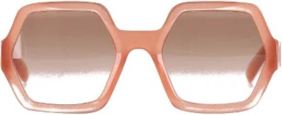 Celine Vintage Pre-owned Plastic sunglasses Oranje Dames