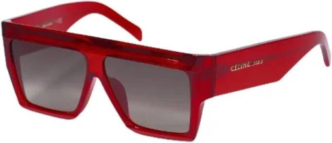 Celine Vintage Pre-owned Plastic sunglasses Rood Dames