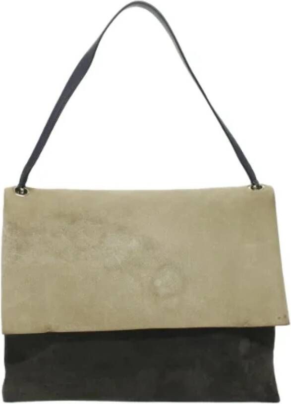 Celine Vintage Pre-owned Suede celine-bags Beige Dames