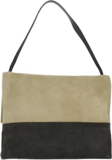 Celine Vintage Pre-owned Suede celine-bags Beige Dames