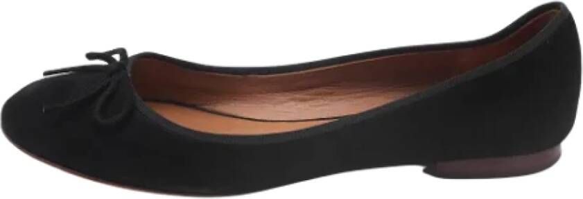 Celine Vintage Pre-owned Suede flats Zwart Dames
