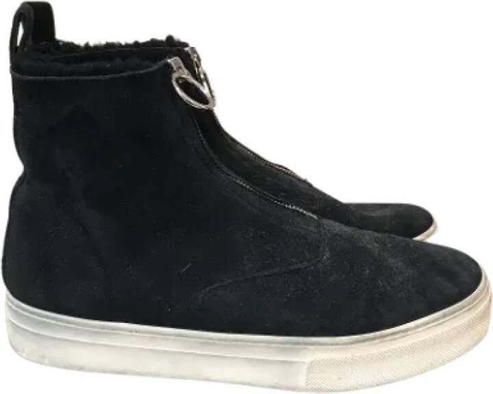 Celine Vintage Pre-owned Suede sneakers Zwart Dames