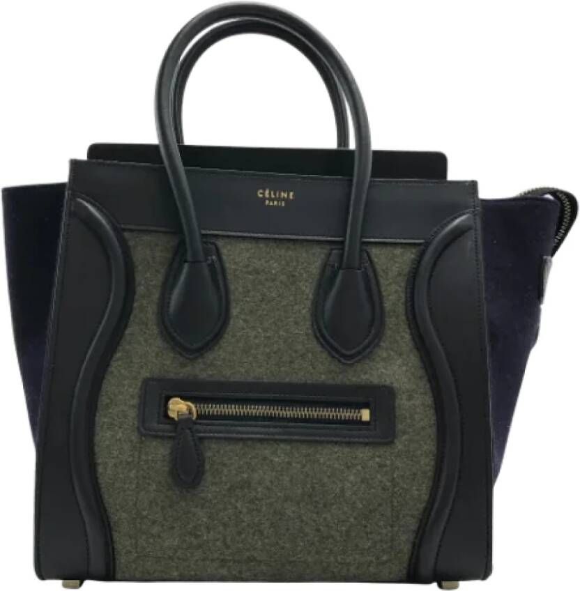 Celine Vintage Pre-owned Wool celine-bags Zwart Dames