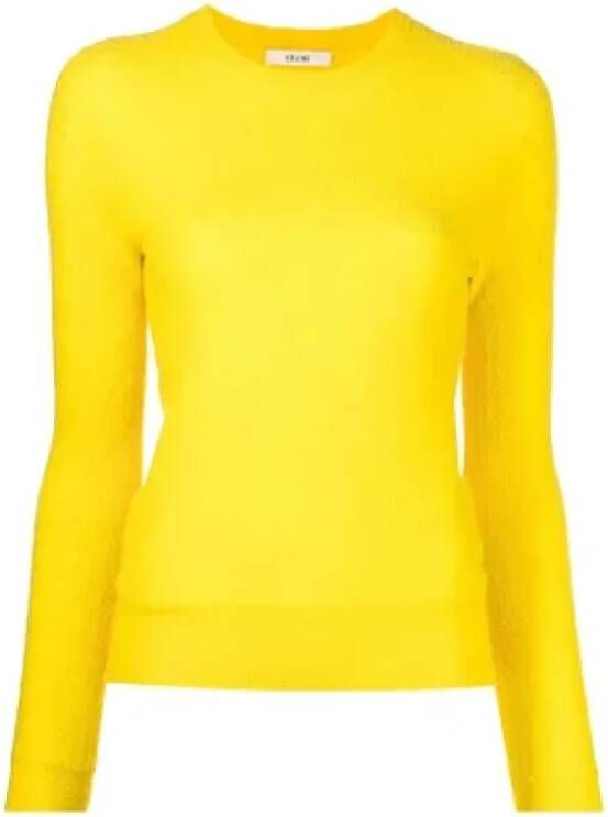 Celine Vintage Pre-owned Wool tops Yellow Dames