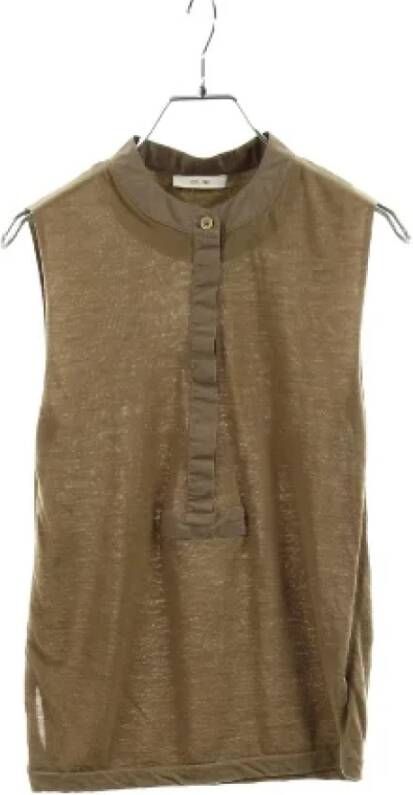 Celine Vintage Pre-owned Wool tops Groen Dames