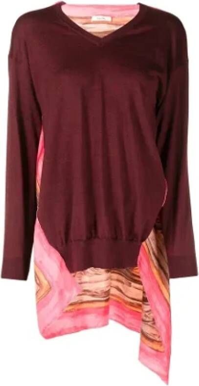 Celine Vintage Pre-owned Wool tops Rood Dames