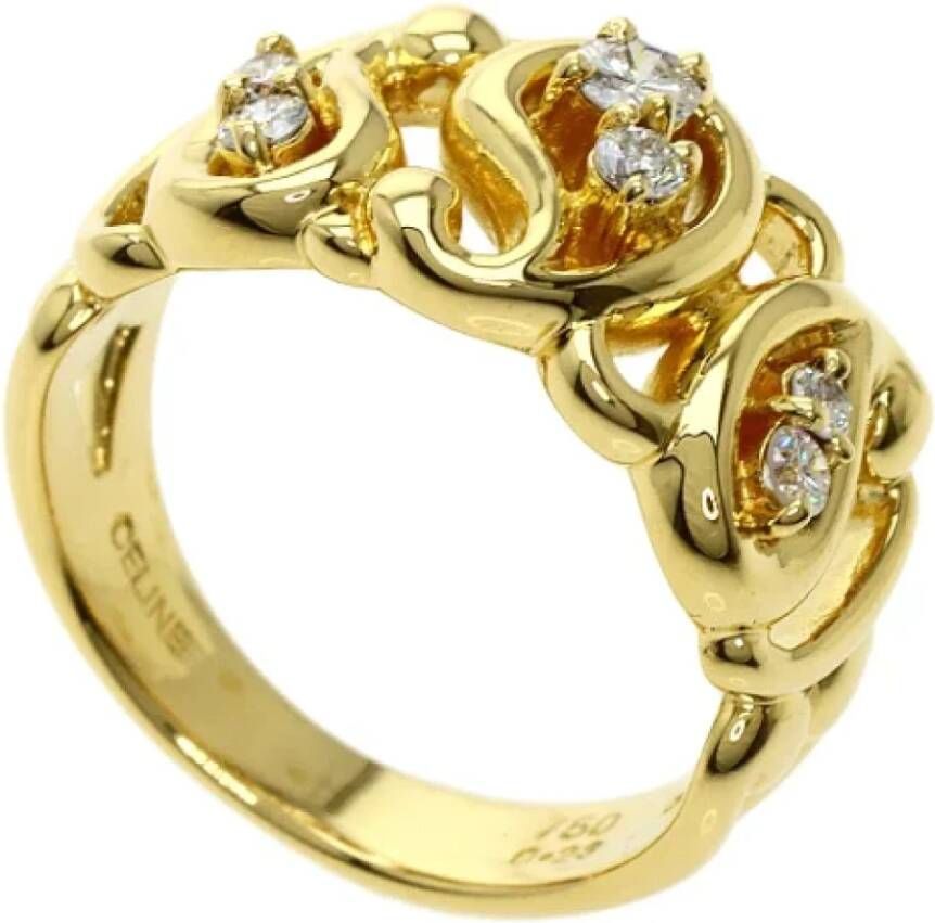 Celine Vintage Pre-owned Yellow Gold rings Geel Dames