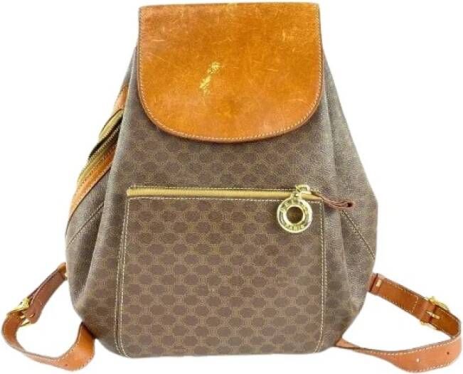 Celine Vintage Preated canvas celine-bags Bruin Dames