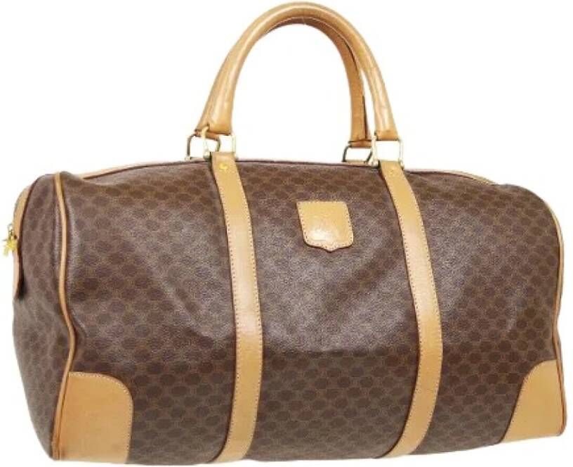 Celine Vintage Preated canvas celine-bags Bruin Dames