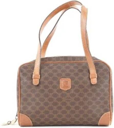 Celine Vintage Preated canvas celine-bags Bruin Dames
