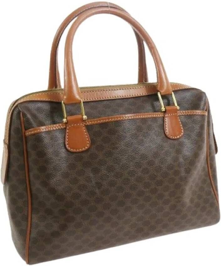 Celine Vintage Preated canvas celine-bags Bruin Dames