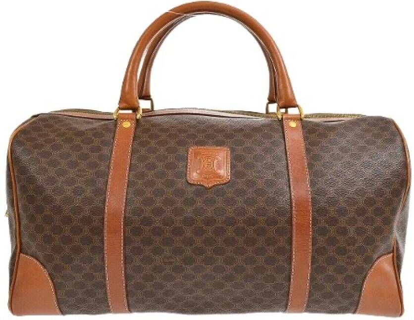 Celine Vintage Preated canvas celine-bags Bruin Dames