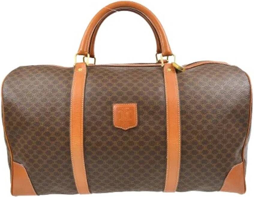 Celine Vintage Preated canvas celine-bags Bruin Dames