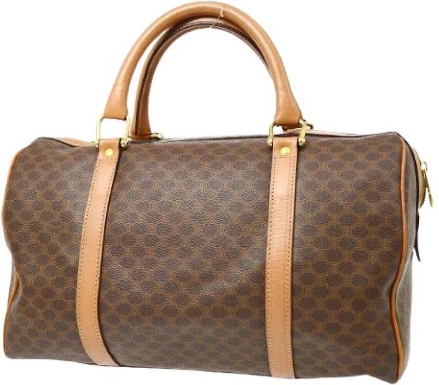 Celine Vintage Preated canvas celine-bags Bruin Dames