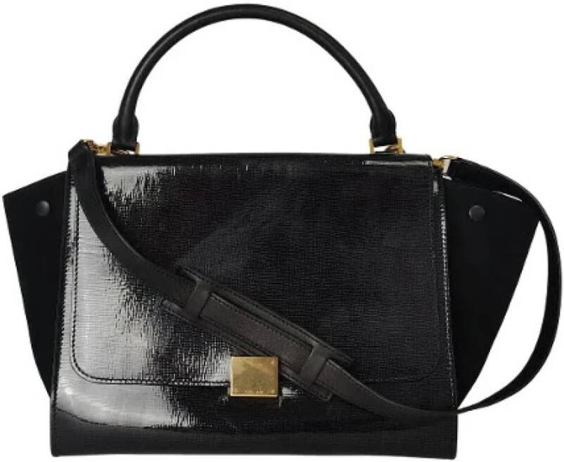 Celine Vintage Preated lederen celine-bags Zwart Dames