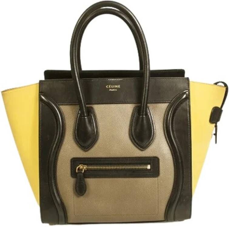 Celine Vintage Preated lederen celine-bags Zwart Dames