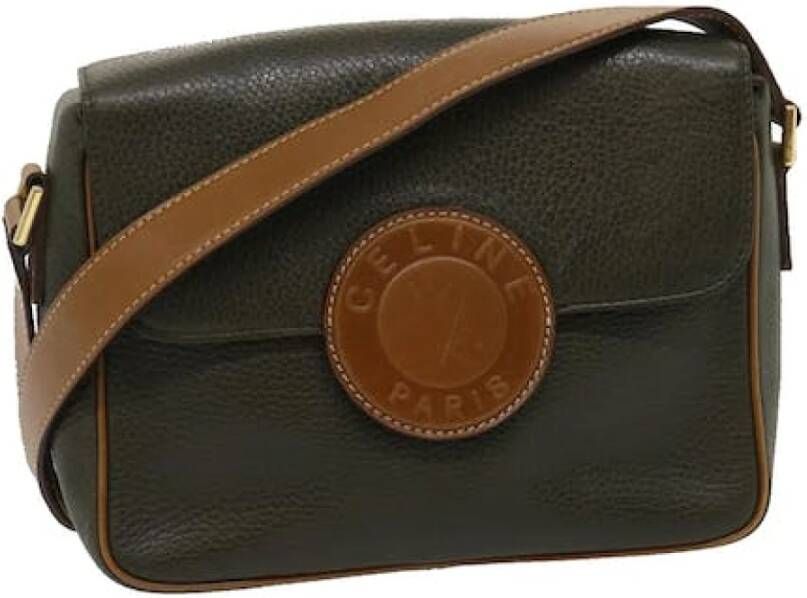 Celine Vintage Voldoende lederen celine schoudertas Bruin Dames