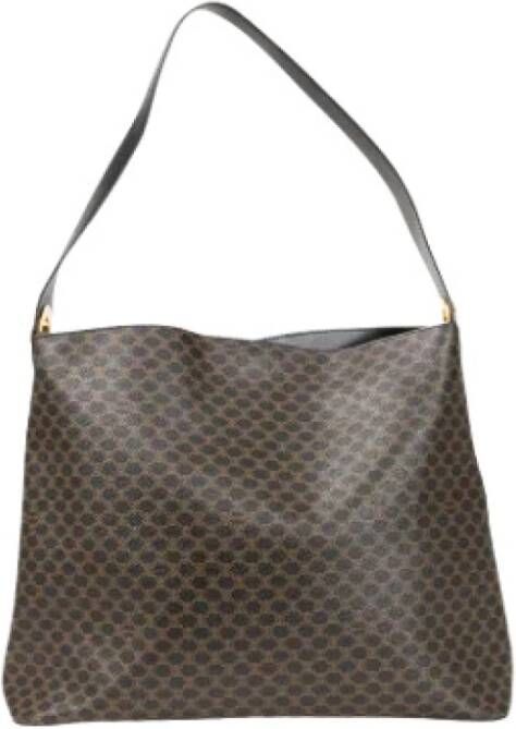 Celine Vintage Voldoende schoudertas Bruin Dames