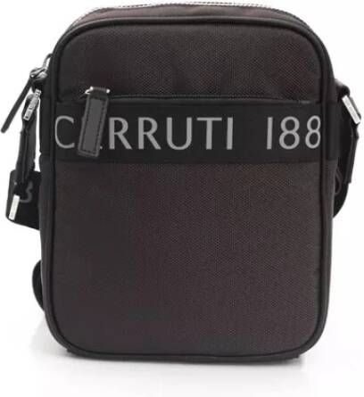 Cerruti 1881 Crossbody Tassen met Ritssluiting en Logoband Brown Heren