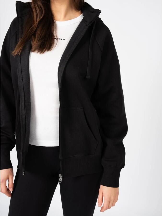 Champion Dames Zip Hoodie Katoen Polyester Monochroom Black Dames