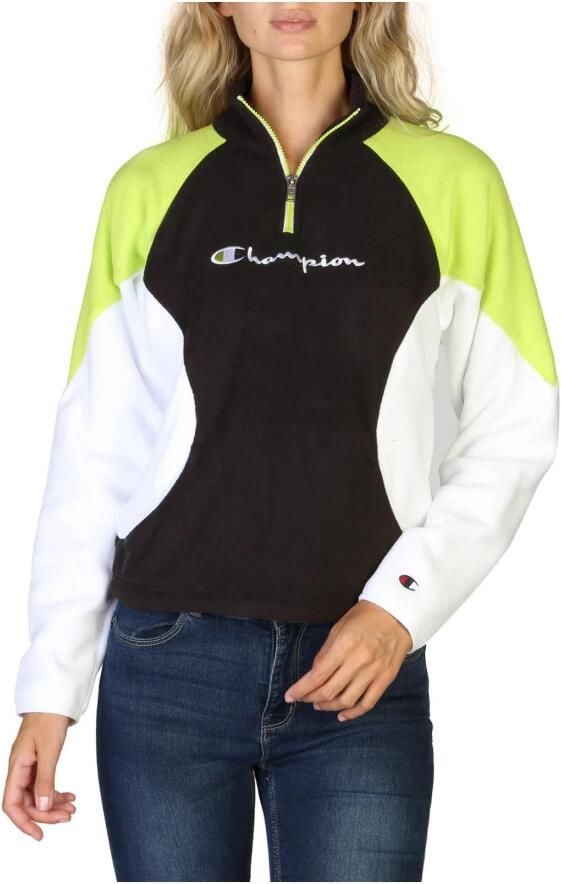 Champion Dames Logo Detail Half Zip Fleece Sweater Black Dames - Foto 3