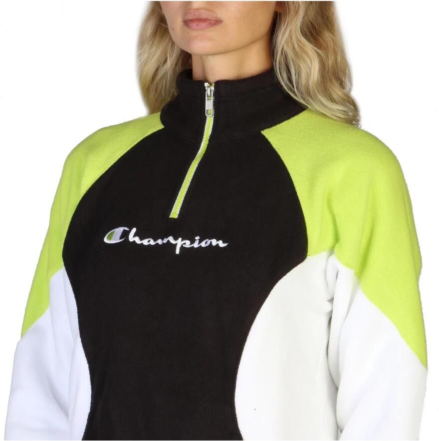 Champion Dames Logo Detail Half Zip Fleece Sweater Black Dames