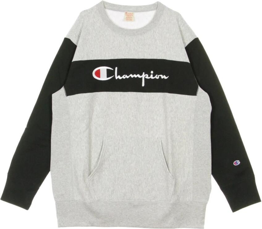 Champion Sweatshirt girocollo kleurblok kangoeroe pocket omgekeerd weefsel Grijs Heren - Foto 2